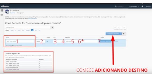 gsuite mx cpanel