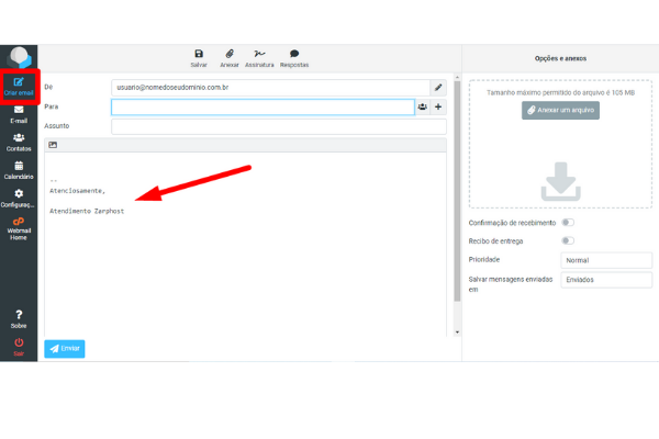 Configurando Assinatura de Email no Roundcube Cpanel 4